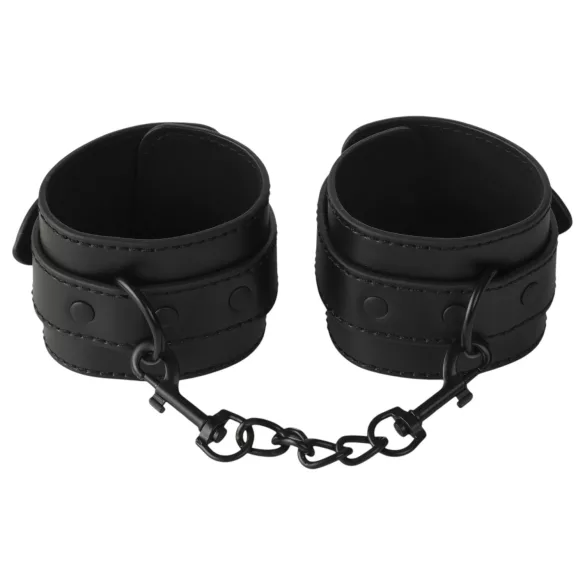Baseks - bondageset met zweep en tepelklemmen (zwart)