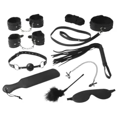 Baseks - zacht bondageset voor beginners (zwart) - 10 stuks