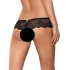 Obsessive Merossa - open string met strass - zwart - L/XL