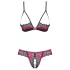 Obsessive Tulia - bh-set met open cups (zwart)