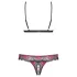 Obsessive Tulia - bh-set met open cups (zwart)