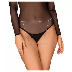   Obsessive Bijou 905 - sierlijke lichaamsharnas onderkant (zilver) - S-L