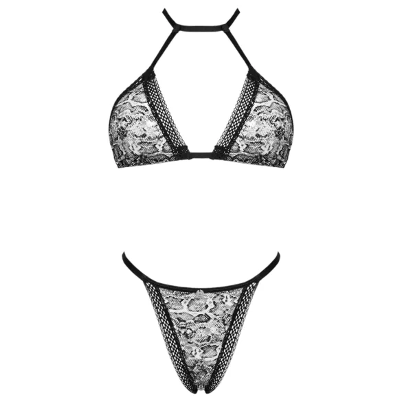 Obsessive Xenita - transparant patroon bh set (grijs)