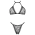 Obsessive Xenita - transparant patroon bh set (grijs) - L/XL