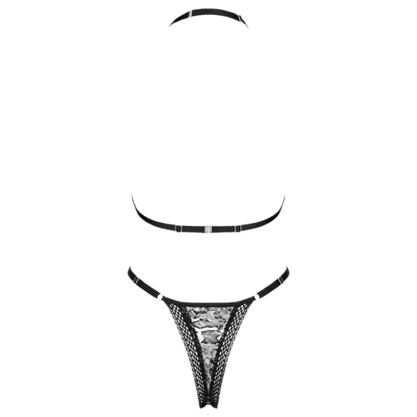 Obsessive Xenita - transparant patroon bh set (grijs) - L/XL