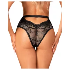 Obsessive Olvidia - dames slip - bloemenprint - zwart - M/L