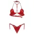 Obsessive Inferro - bh set met bandjes - lederlook - rood