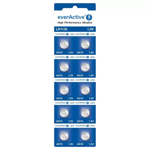 Elem - knoopcelbatterij LR1130 / LR54 - 10 stuks