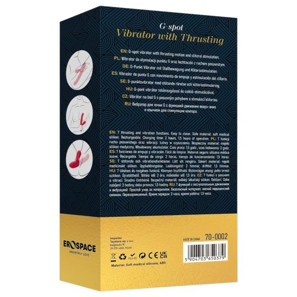 Sweet Play - vibrator met stootfunctie en clitorisstimulatie - siliconen - roze