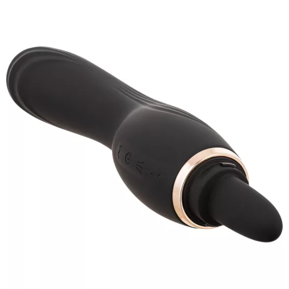 Erospace Sweet Play - 2-in-1 clitorisstimulator vibrator met tong en zuigfunctie (zwart)