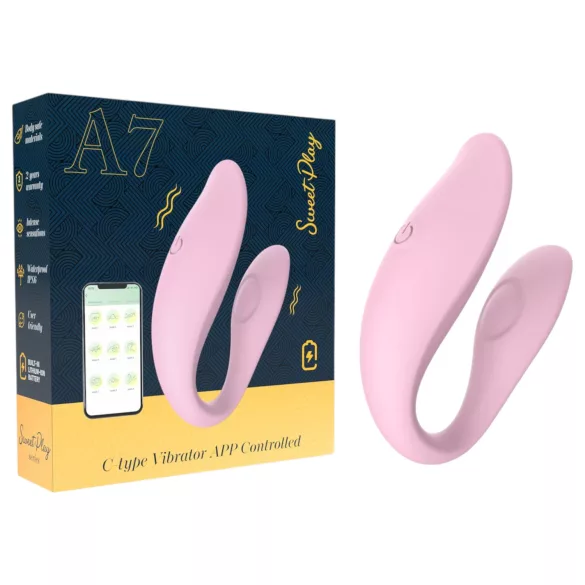 Sweet Play - koppel vibrator - app-gestuurd - siliconen roze