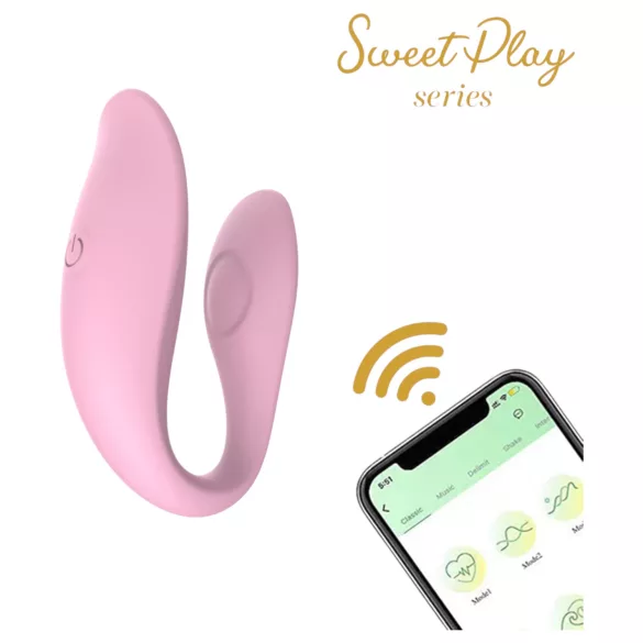 Sweet Play - koppel vibrator - app-gestuurd - siliconen roze