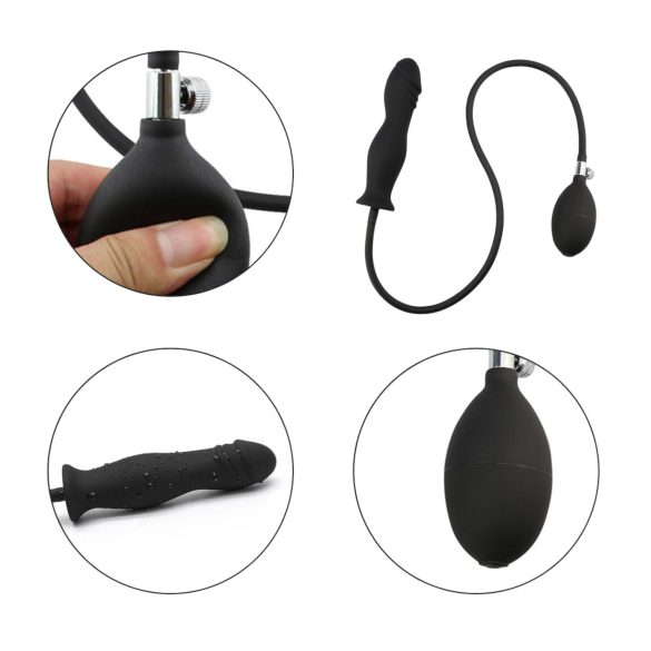 Wild Play - opblaasbare anaalplug (zwart)