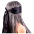 Erospace Wild Play - satijnen oogmasker voor rollenspel (zwart-roze)