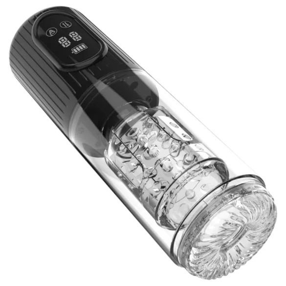 Erospace Men's Play - draaiende, zuigende, vibrerende masturbator voor mannen (zwart)