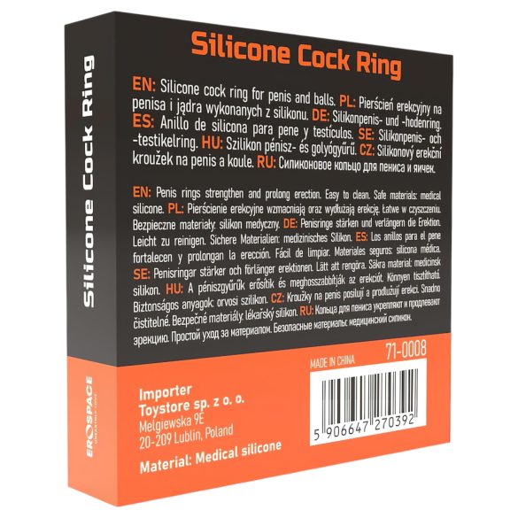 Men's Play - penis- en balzakring - siliconen - zwart