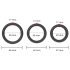 Men's Play - penisring set - dik siliconen - zwart - 3 stuks