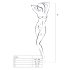 Passion BS011 - zwarte netset met patroon (S-L)