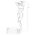 Passion BS001 - bodystocking met grote netogen - zwart - S-L