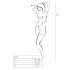 Passion BS013 - gestreepte netset (zwart) - S-L