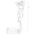 Passion BS032 - Open net catsuit (zwart) - Maat S-L