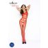 Passion BS032 - bodystocking met open kruis - netstof rood - S-L