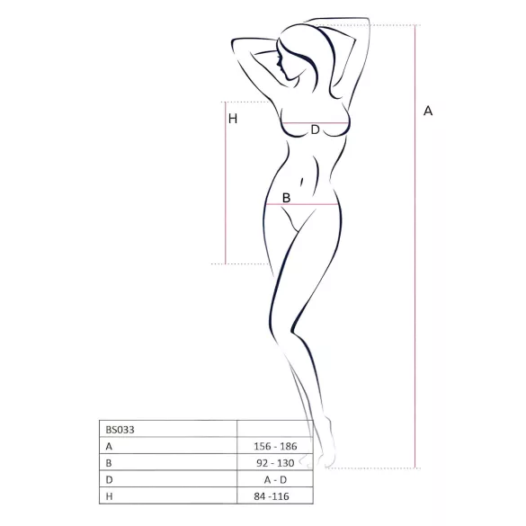 Passion BS034 - zwarte netset met rozen en ranken (S-L)