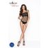 Passion BS035 - open net body met bandjes - zwart - S-L