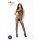 Passion BS036 - roze, open body suit (zwart) - S-L