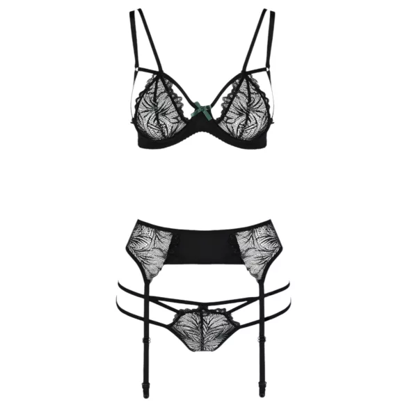Passion Floris - lingerie set - zwart