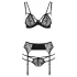 Passion Floris - lingerie set - zwart