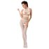 Passion BS048 - open net catsuit met halternek (wit) - S-L