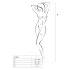 Passion BS049 - lingerie set - halternek - netstof zwart - S-L