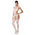 Passion BS053 - Halternek-set in netstof (wit) - S-L
