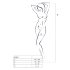 Passion BS061 - bloemen mesh set (wit) - S-L