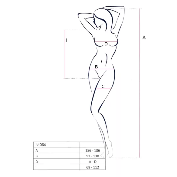 Passion BS064 - open net body - zwart - S-L