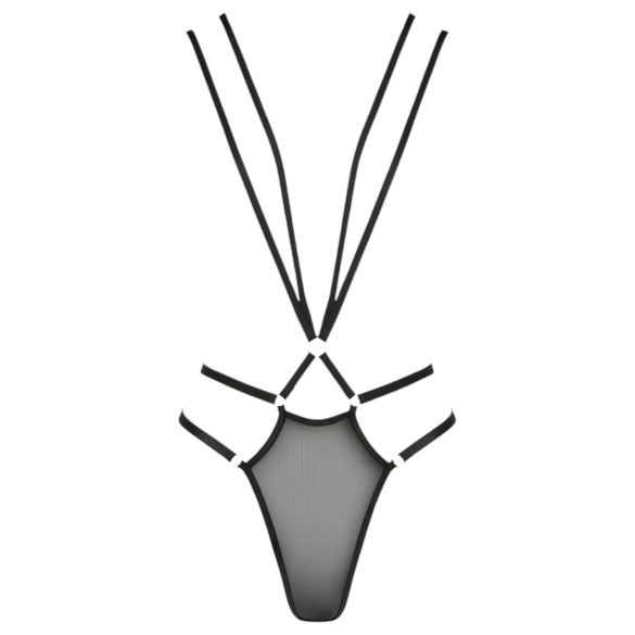 Passion Devil Meggy - metalen ringerige harnasbody (zwart)