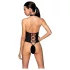 Passion Nancy - open kruisband body - zwart