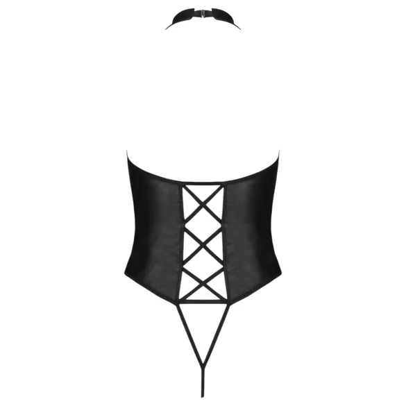 Passion Nancy - open kruisband body - zwart