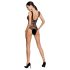 Passion BS086 - transparant gestreepte body (zwart) - S-L