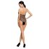 Passion BS087 - transparante net-body (zwart) - S-L