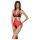 Passie Pioen - body met zijuitsnijding (rood) - L/XL