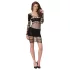 Passion BS105 - zwarte netstof minijurk (S-L)