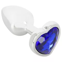 Magic Shiver - metalen aarsplug met steen (blauw)