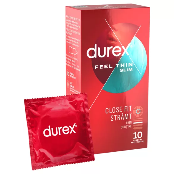 Durex Feel Thin Slim - condooms - ultra dun échte gevoel - 10 stuks