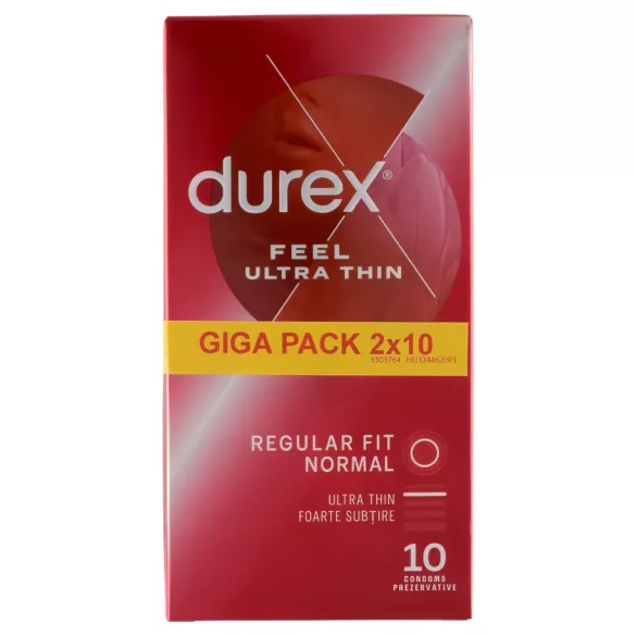 Durex - condooms - ultra dun en natuurlijk gevoel - 2 x 10 stuks