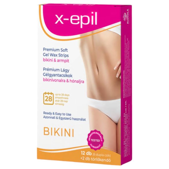 X-Epil - gebruiksklare harsstrips 12st - bikinilijn/oksel