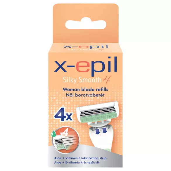 X-Epil - vervangmesjes voor vrouwen - 4 scheermesjes - 4 stuks