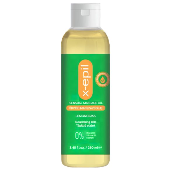 X-Epil Sensuele Massageolie - Citroengras (250ml)