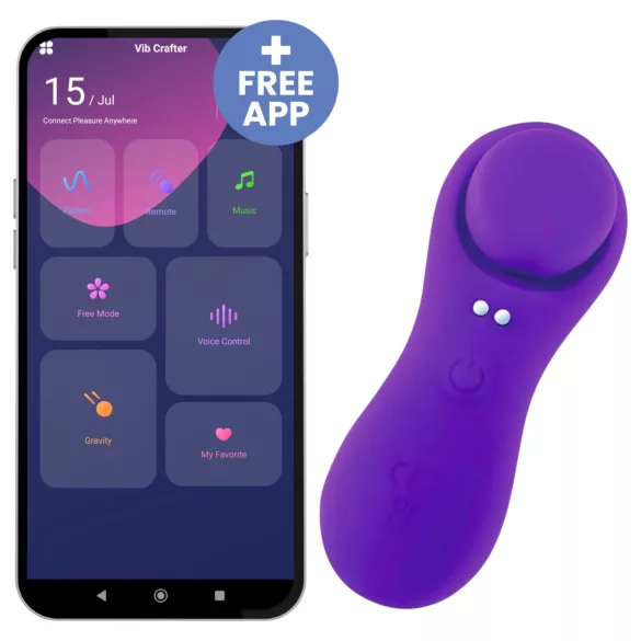 Desirel Confidential - draagbare app-gestuurde vibrerende slip (paars)